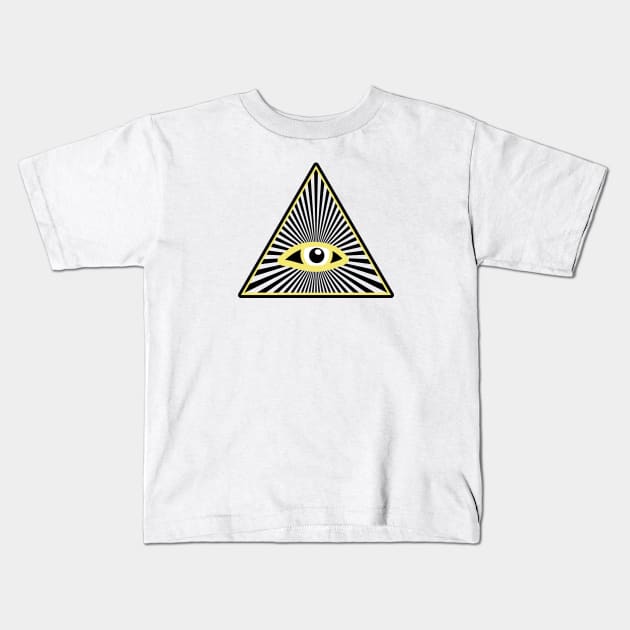 Eye of Providence Kids T-Shirt by Gaspar Avila